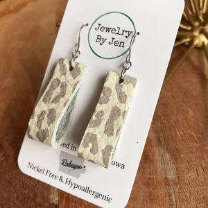 Jodi Earrings: Cream Leopard
