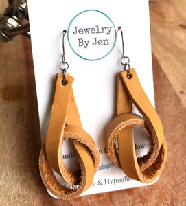 Knot Earrings: Mustard