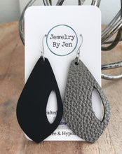 Load image into Gallery viewer, Antique Silver on Black Side Cutout