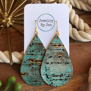 Turquoise Wildwood Large Teardrop