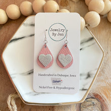 Load image into Gallery viewer, Pink with silver heart