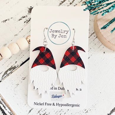 Gnome: Red & Black Buffalo Plaid Hat