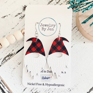Gnome: Red & Black Buffalo Plaid Hat