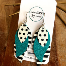 Load image into Gallery viewer, Dots, Teal &amp; Stripes Layered Twist