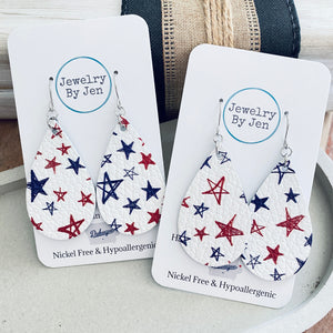 Medium Teardrop: Hand Drawn Stars