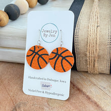 Load image into Gallery viewer, Basketball Earrings: Medium