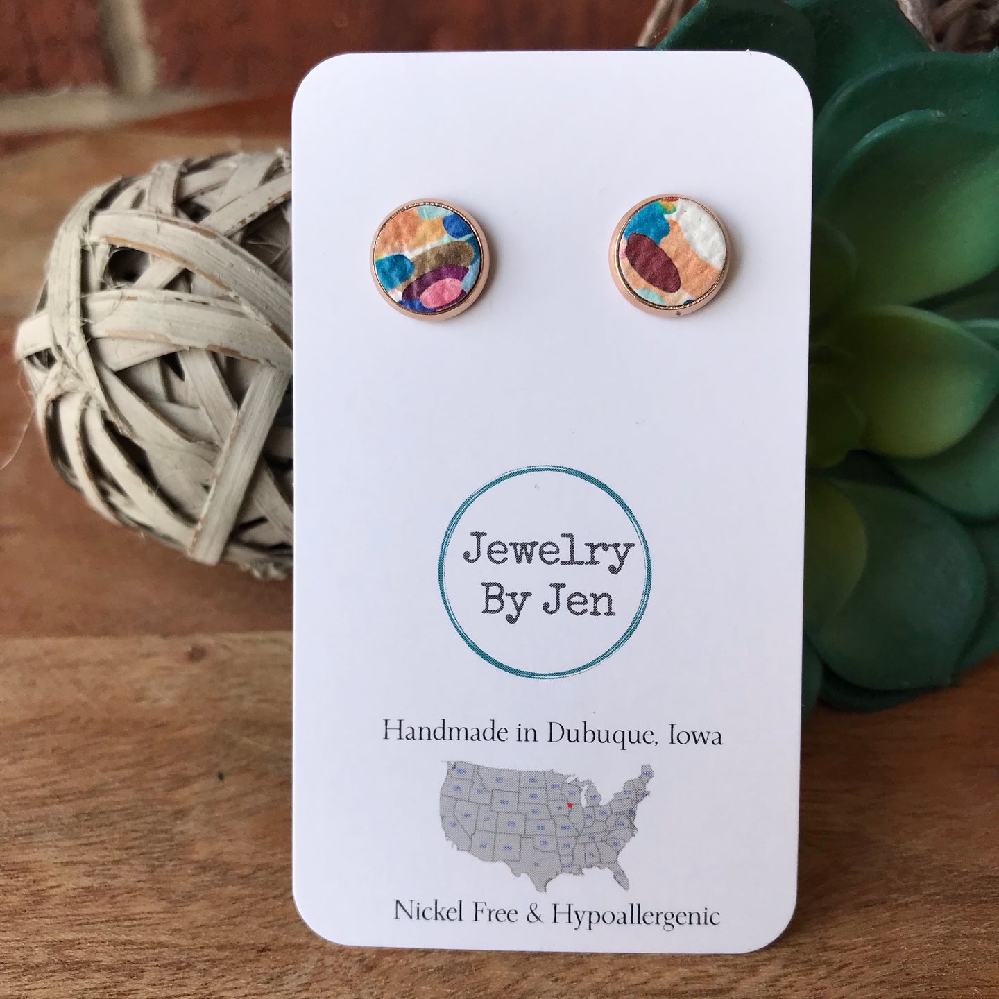 Confetti Splash Studs