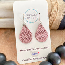 Load image into Gallery viewer, Small Teardrop: Pink Chiffon Braided