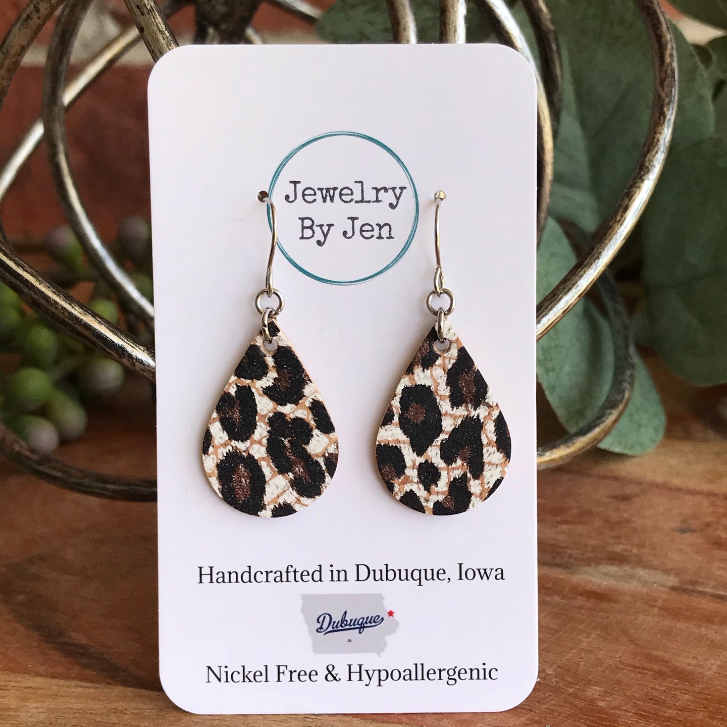 Baby Cheetah Cork Small Teardrop