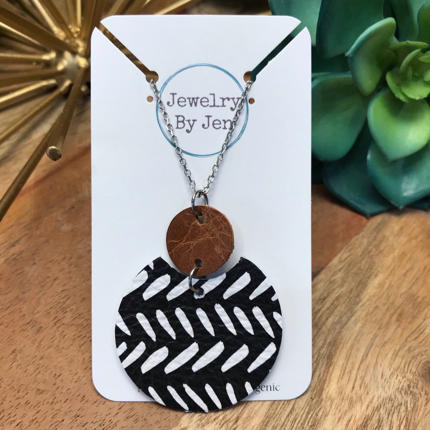 Necklace: Cognac & Boho Chevron