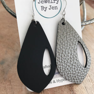 Antique Silver on Black Side Cutout