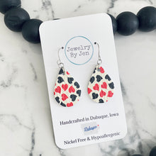 Load image into Gallery viewer, Small Teardrop Earrings: Queen of Hearts