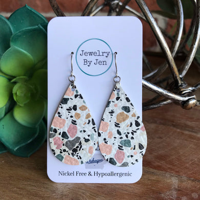 Medium Teardrop: Terrazzo