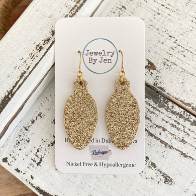 Holiday Light Bulb: Gold Fine Glitter