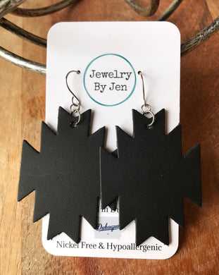 Southwest Earrings: Black