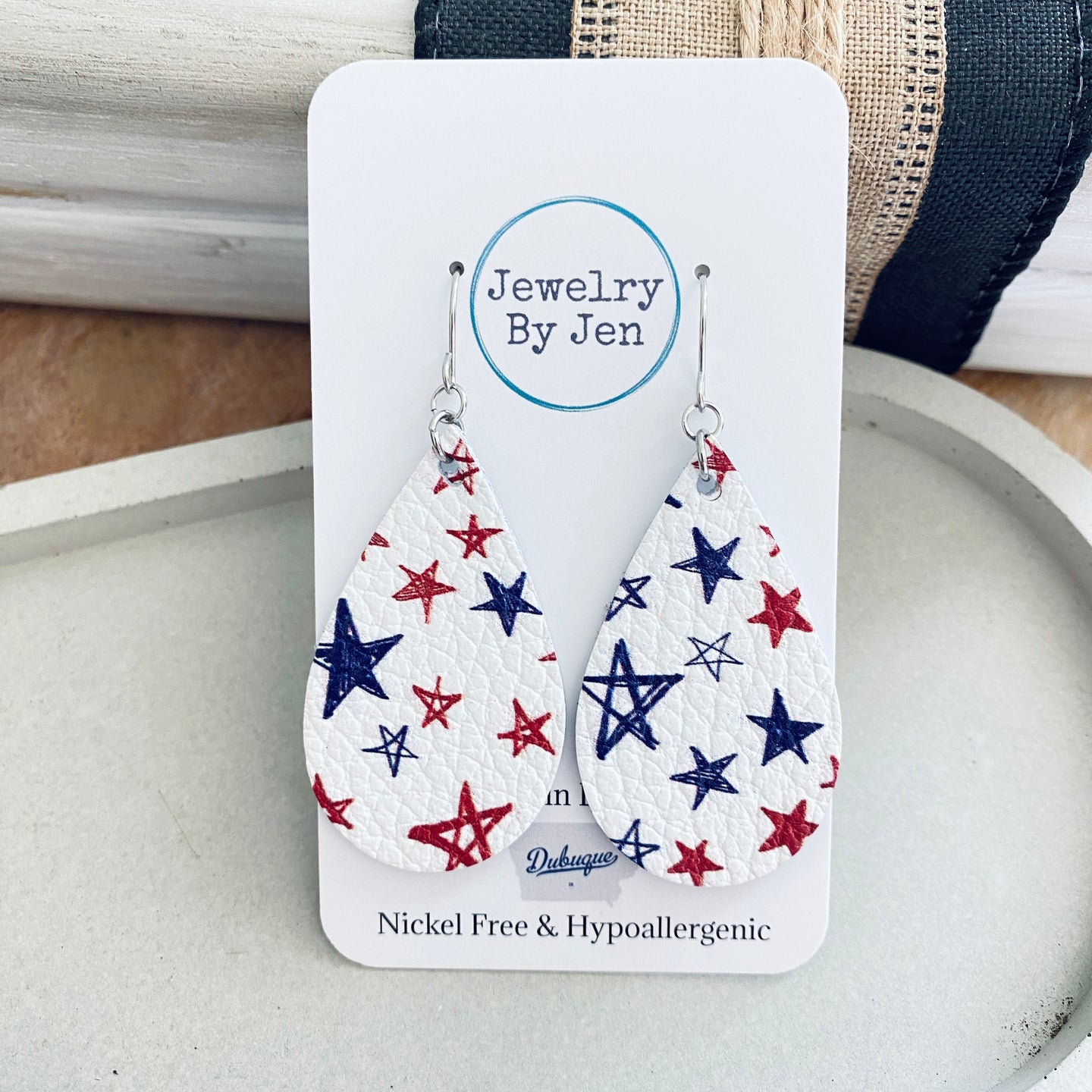 Medium Teardrop: Hand Drawn Stars