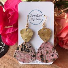 Load image into Gallery viewer, Gold &amp; Pink Dangles