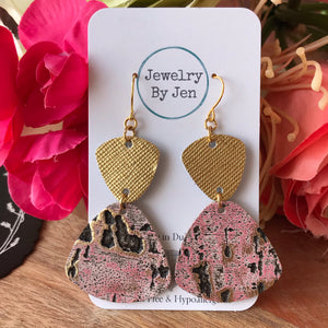 Gold & Pink Dangles