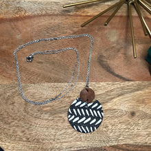 Load image into Gallery viewer, Necklace: Cognac &amp; Boho Chevron
