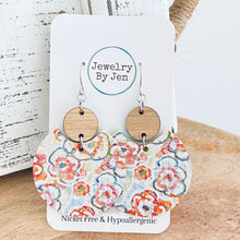 Load image into Gallery viewer, Luna Earrings: Sketched Floral