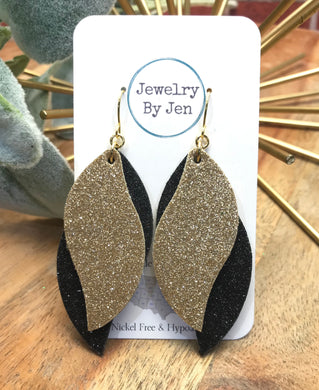 Twist: Gold & Black Fine Glitter