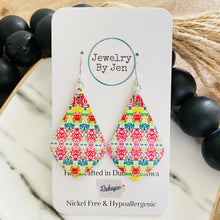 Load image into Gallery viewer, Elegant Teardrop (Small): Bright Aztec