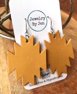 Southwest Earrings: Mustard