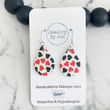 Load image into Gallery viewer, Small Teardrop Earrings: Queen of Hearts
