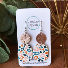 Load image into Gallery viewer, Leopard Multi w/Rose Gold Earrings