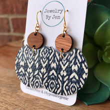 Load image into Gallery viewer, Navy Shibori Bohemian w/Wood “Luna”