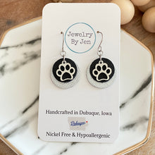 Load image into Gallery viewer, Black &amp; Silver with Paw Charm