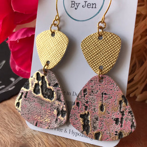 Gold & Pink Dangles