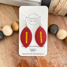 Load image into Gallery viewer, Football (Small): Red w/Yellow Stitches
