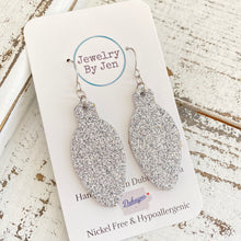 Load image into Gallery viewer, Holiday Light Bulb: Silver Fine Glitter