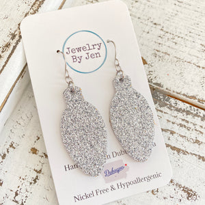 Holiday Light Bulb: Silver Fine Glitter