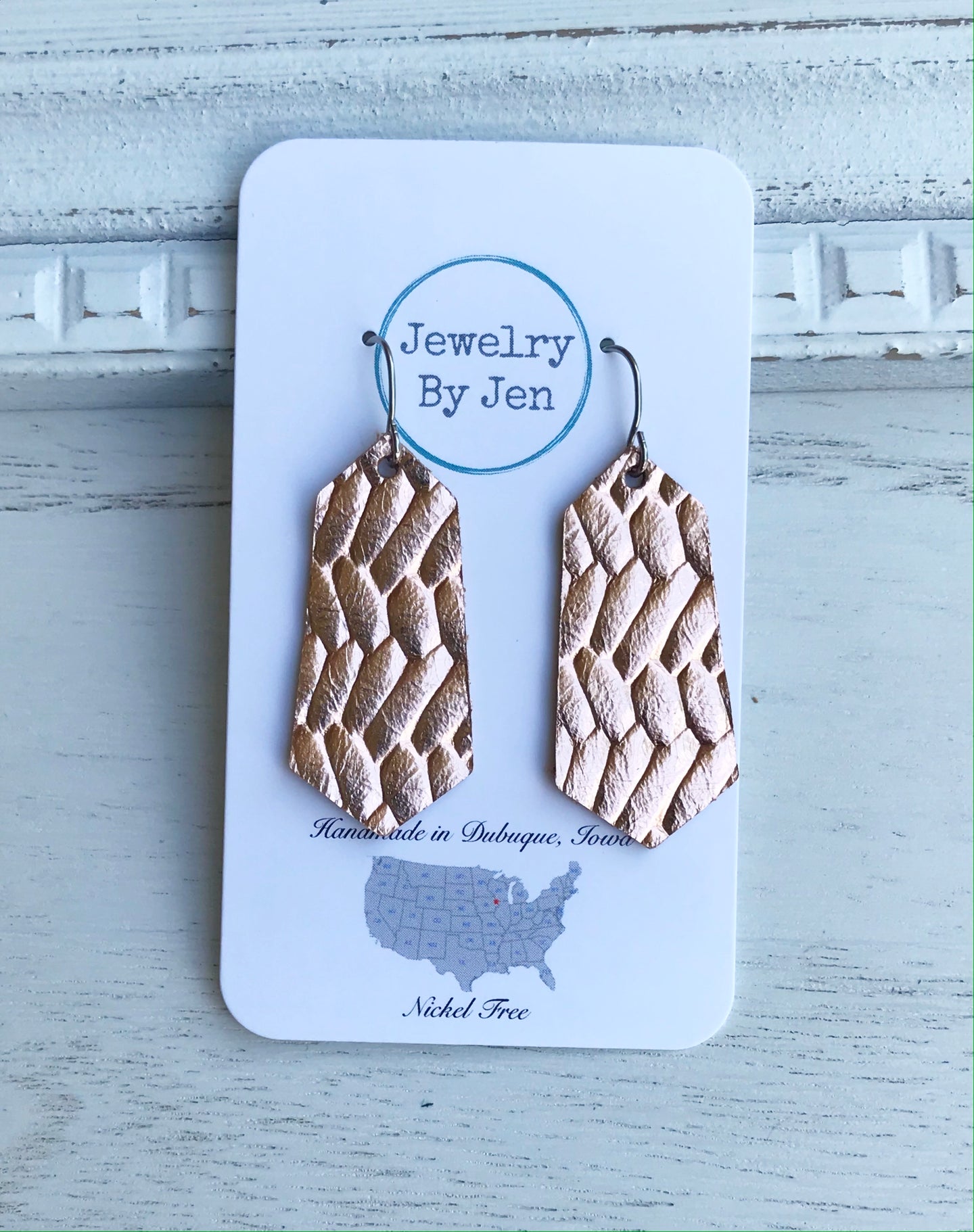 Rose Gold Braided Diamond Bar