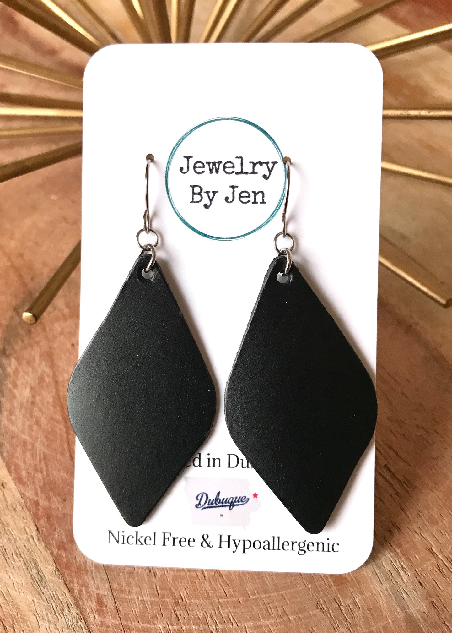 Lora Earrings: Smooth Black