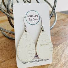 Load image into Gallery viewer, White Cork Medium Teardrop