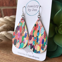 Load image into Gallery viewer, Medium Teardrop Earrings: Confetti Splash