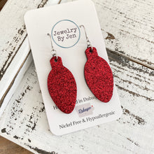 Load image into Gallery viewer, Holiday Light Bulb: Red Fine Glitter