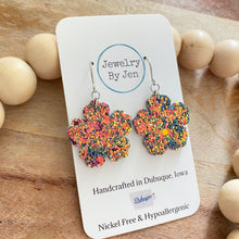 Load image into Gallery viewer, Sue’s Forget Me Not Earrings: Chameleon Glitter