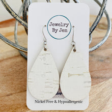 Load image into Gallery viewer, White Cork Medium Teardrop