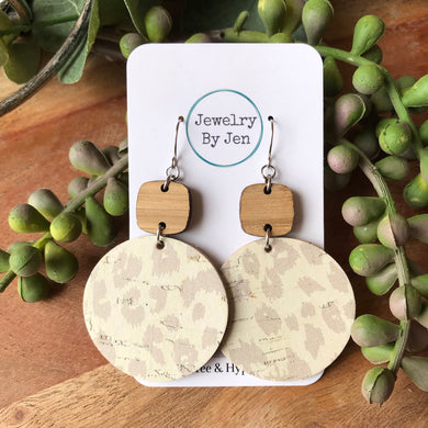 White Oak & Cream Cheetah Cork