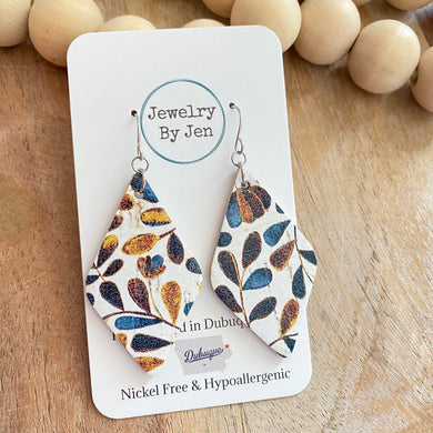 Lora Earrings: Fall Watercolor Branches