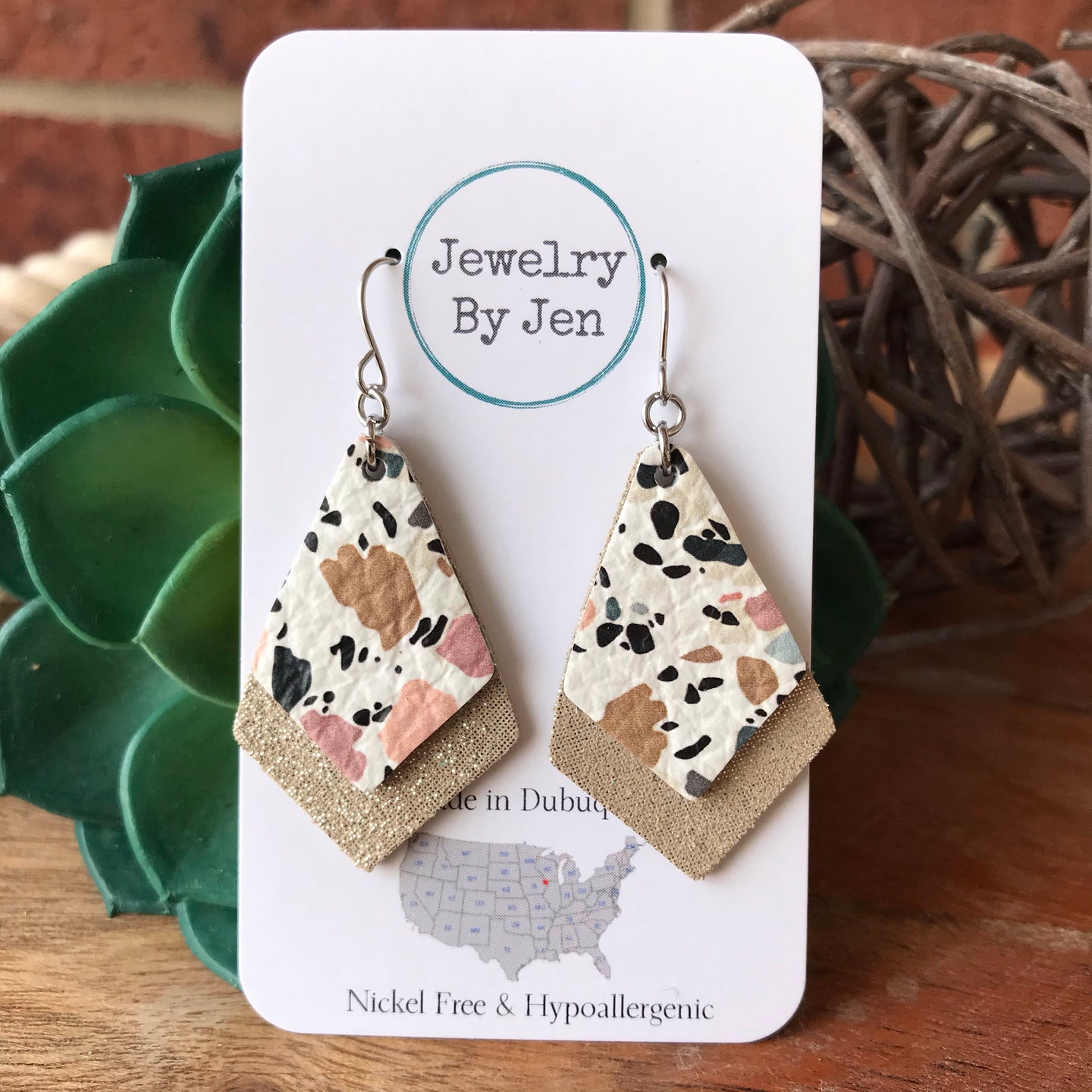 Terrazzo & Cream Dazzle Layered