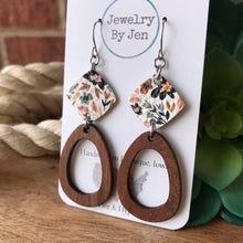 Load image into Gallery viewer, Wood Oblong &amp; Gentle Summer Earrings