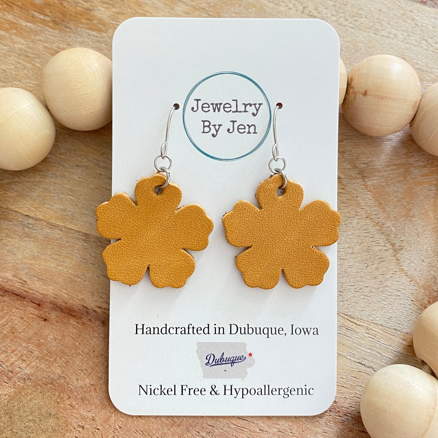 Sue’s Forget Me Not Earrings: Mustard