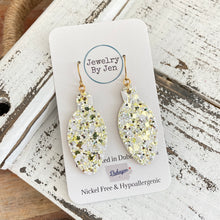 Load image into Gallery viewer, Holiday Light Bulb: White &amp; Gold Glitter